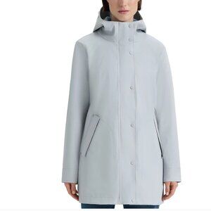NEW HUNTER Acacia Rubberized Rain Jacket in Silver Grey for women 825 8m4